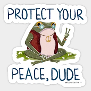 Peaceful Hippie Frogson the Frog Sticker